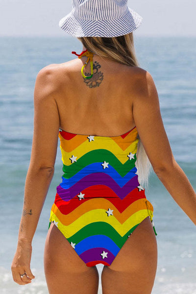 Rainbow Tie Dye Bikini Swimsuit