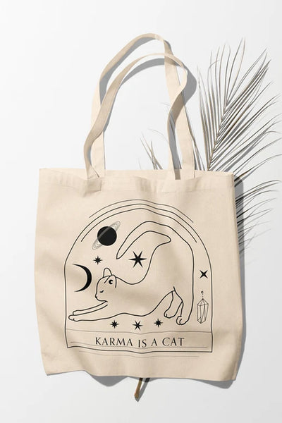 Karma ist eine Katzen-Einkaufstasche