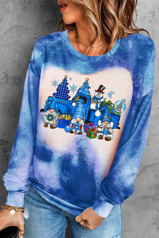 Snow Gnome Truck gebleichtes Sweatshirt