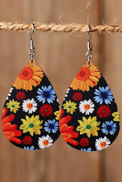 Sunflower Daisy Print Earrings