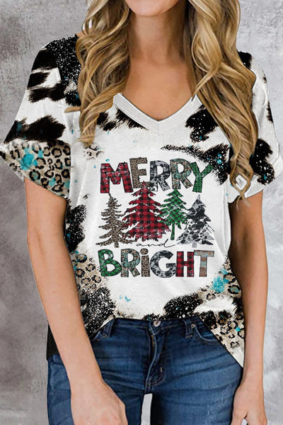 Merry And Bright Bleached T-Shirt