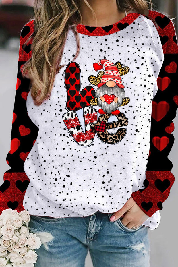 Plaid Love Gnome Sweatshirt