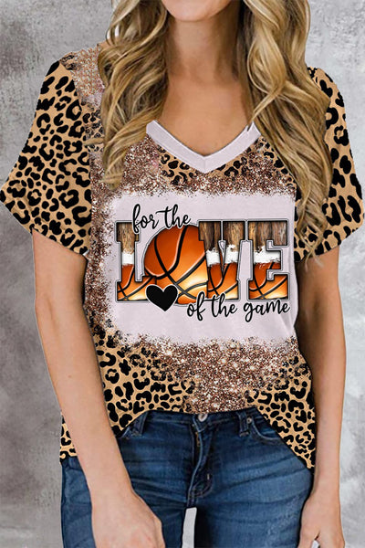 For The Love Of The Game Basketball Bleached T-Shirt