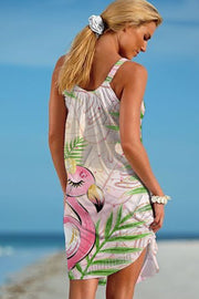 Summer Flamingos Sleeveless Dress