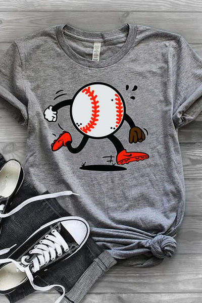 Baseball Cartoon Pattern T-shirt
