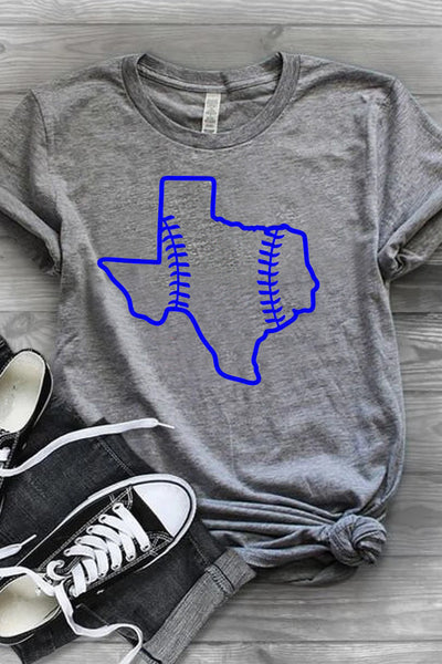 Texas Baseball Pattern T-shirt