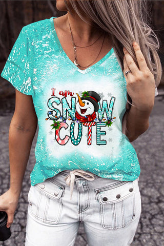 I Am Snow Cute Bleached T-Shirt