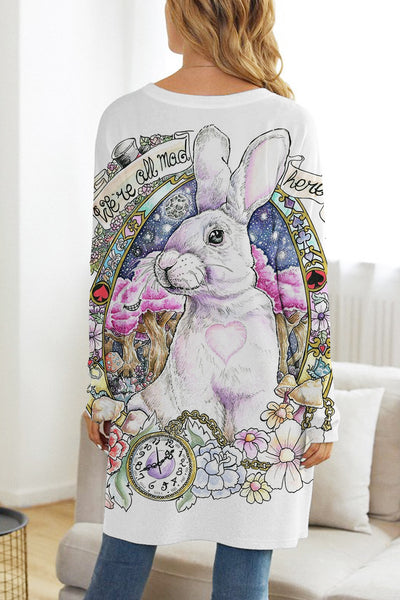 Egg Glitter Rabbit White Rabbit Tunic with Pockets
