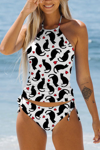 Cats with Hearts Bikini Swimsuit