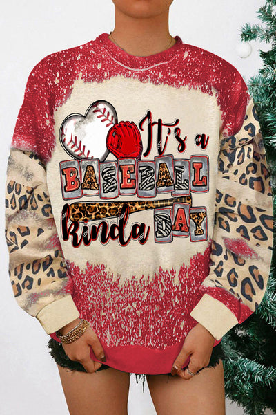 It Is A Baseball Kinda Day Print Sweatshirt