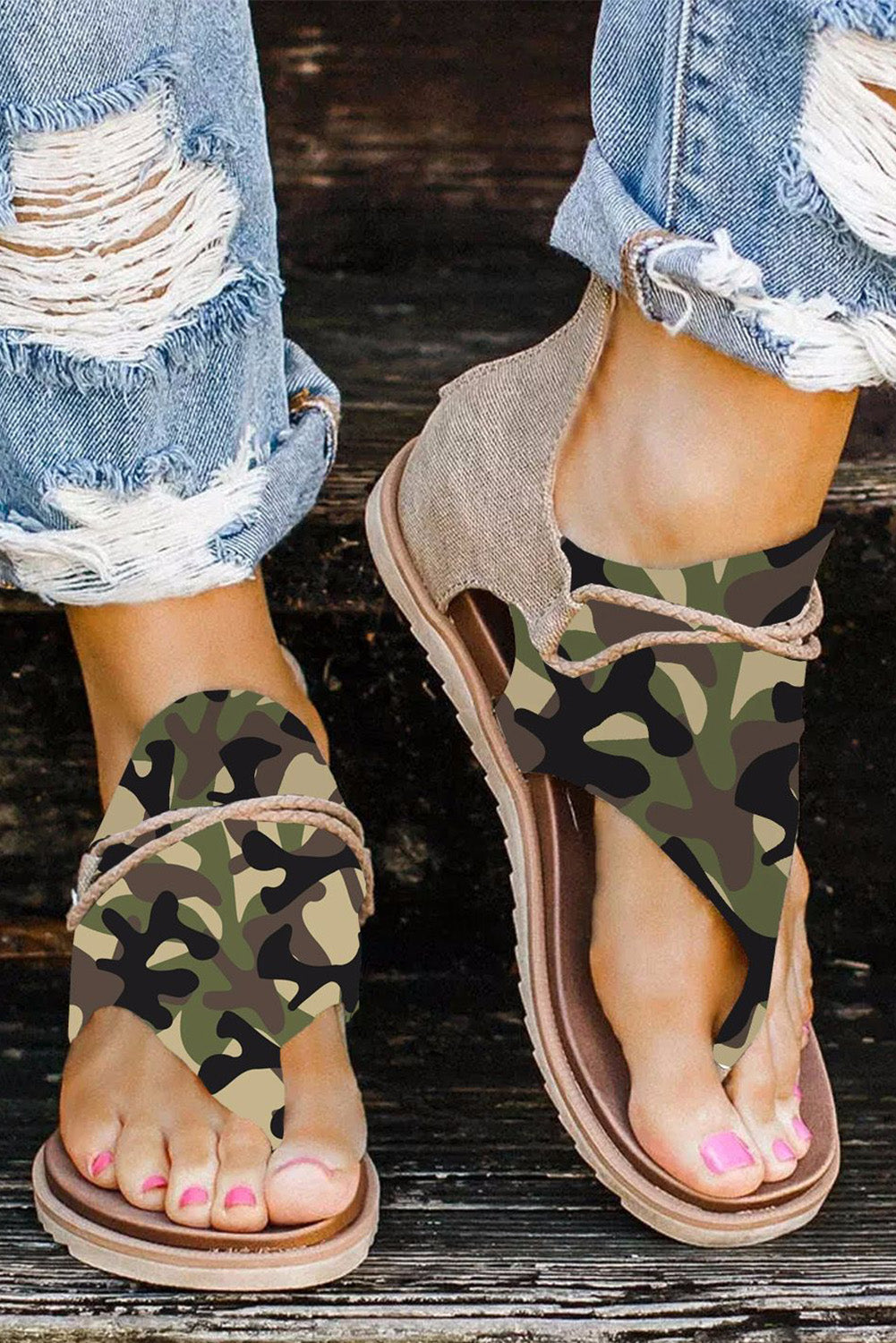 Gladiator Sandals Comfort Flat Sandals Summer Vintage Flip Flops