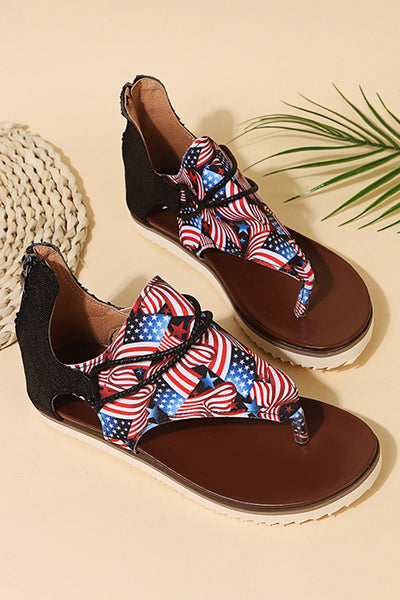 Flag Comfort Flat Sandals Summer Vintage Flip Flops