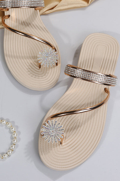 Women's Set-toe Beach Rhinestone Flip Flops