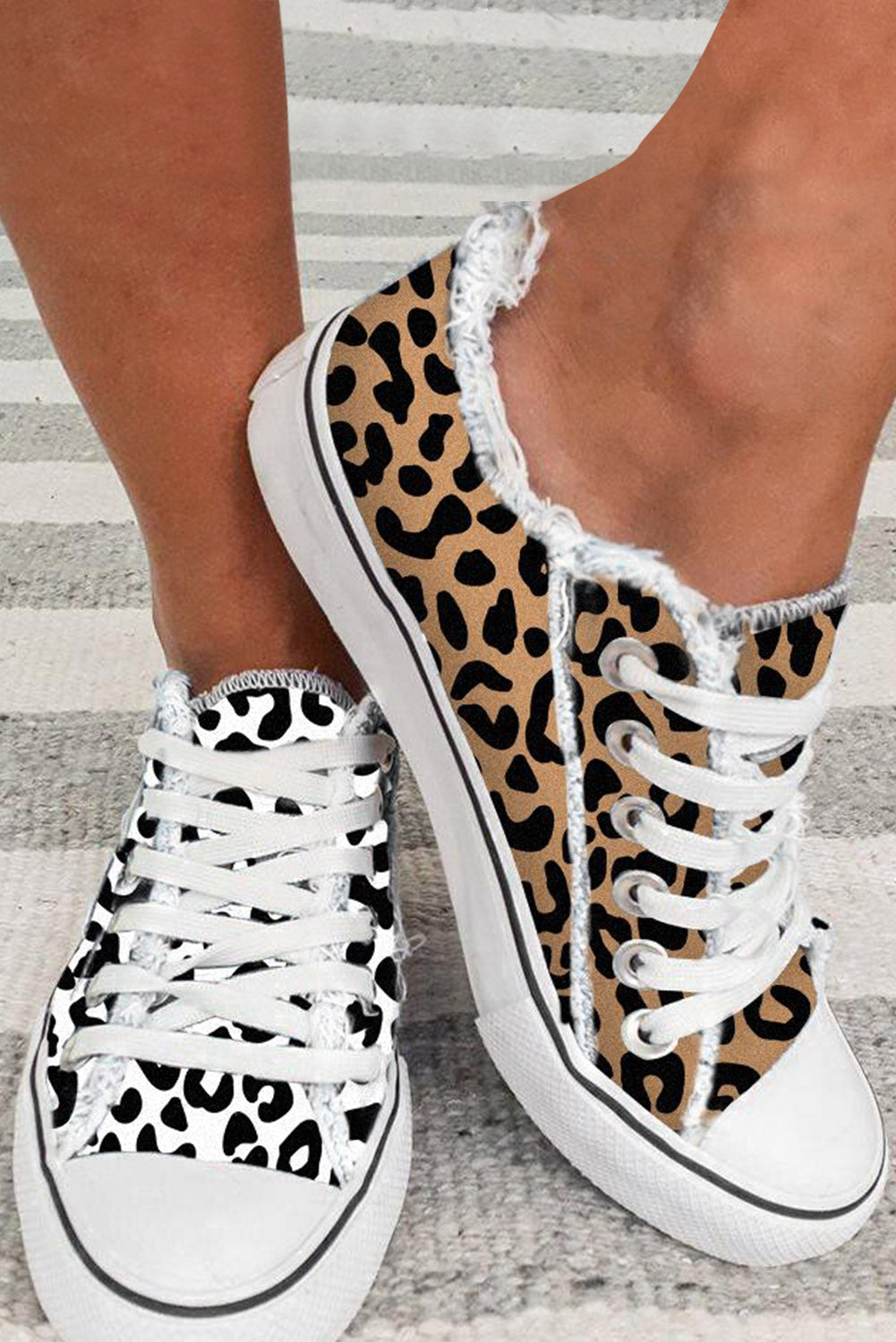 Leopard-Canvas-Schuhe