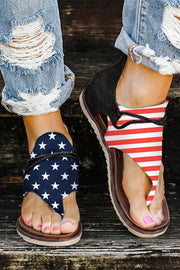 American Flag Patriotic Usa Flag Comfort Flat Sandals Summer Flip Flops