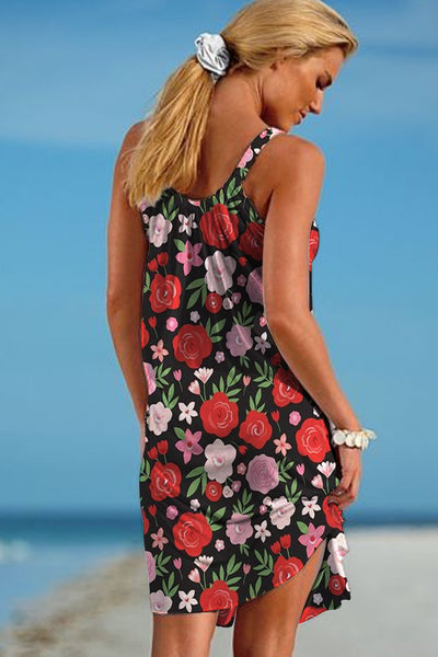 Falling In Love Floral Sleeveless Dress