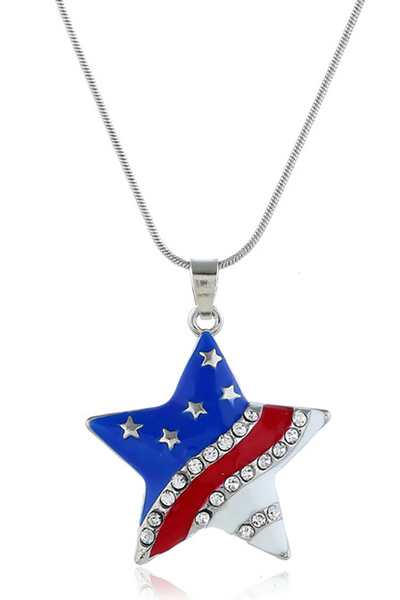 Halskette mit amerikanischer Flagge