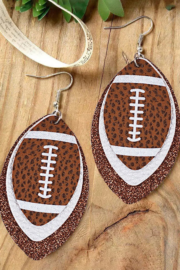 Football Print Earrings