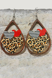 Hearts Wooden Earrings