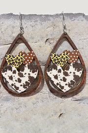 Hearts Wooden Earrings