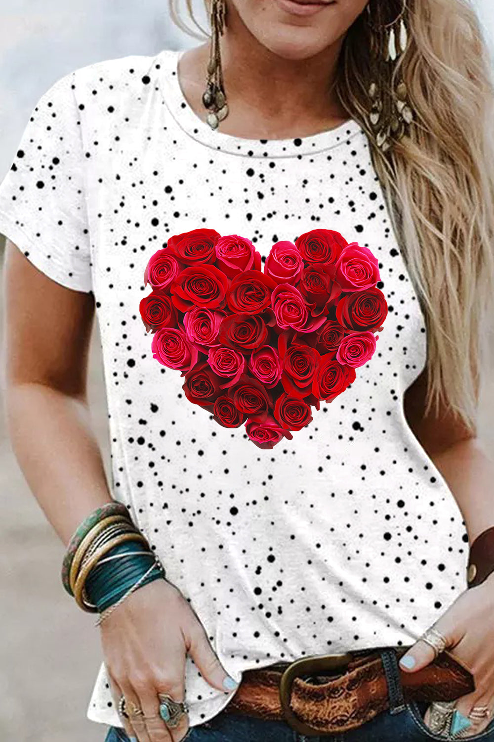 Heart Print T-Shirt