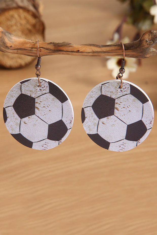 Soccer Print Earrings