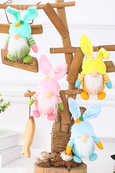 Cute Easter Gnome Doll Pendant With Bunny Ears Hat