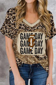 Game Day Football Bleached Print T-shirt