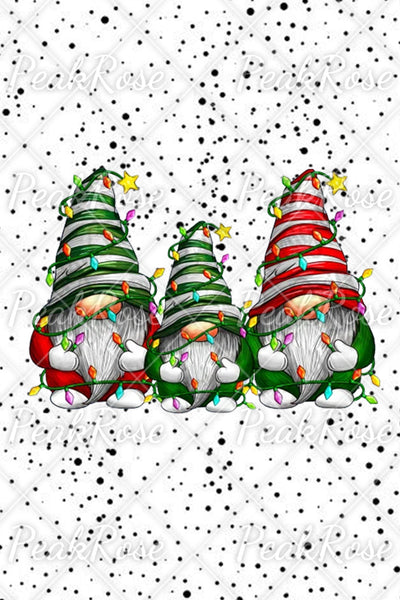 Christmas Gnome Print Polka Dots Leggings