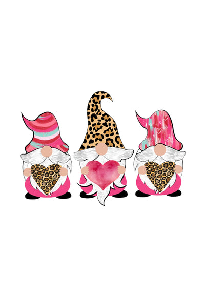 Pink Leopard LOVE Gnome Leggings