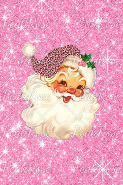 Pink Christmas Santa Print Tunic