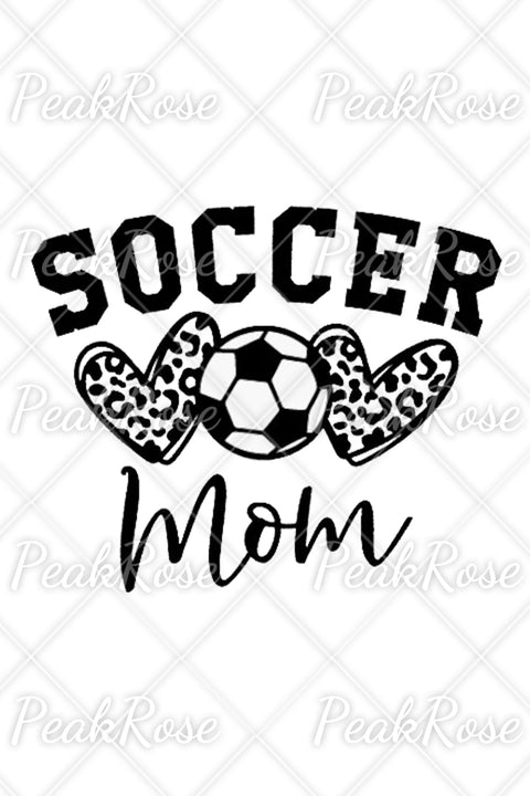 Soccer Mom Heart Plaid Print V-Neck T-Shirt