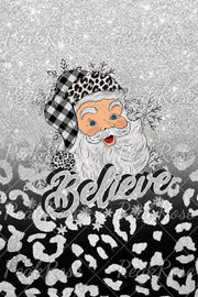 Glitter Christmas Believe Santa Blouse