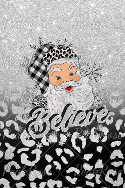 Glitter Christmas Believe Santa Blouse