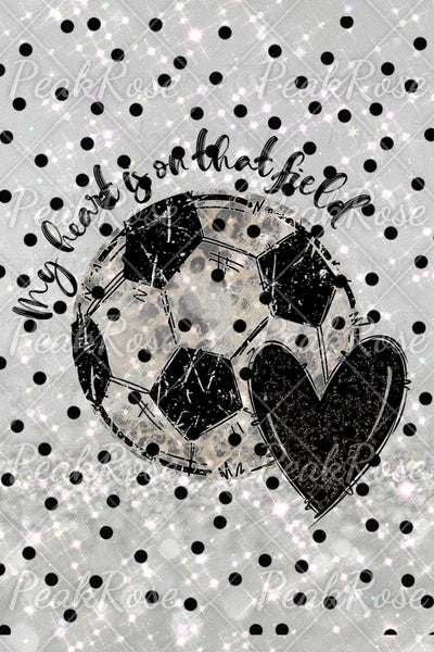 My Heart is On That Field Soccer Leopard Heart Print Tunic