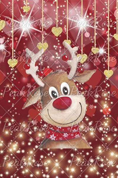 Moose Love Christmas Sleeveless Maxi Dress