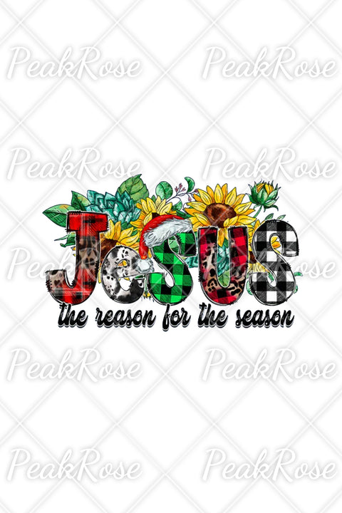 Jesus The Reason For The Season Faith Christmas Sunflower T-Shirt