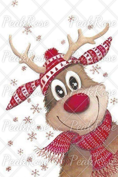 Christmas Reindeer Print Sleeveless Dress