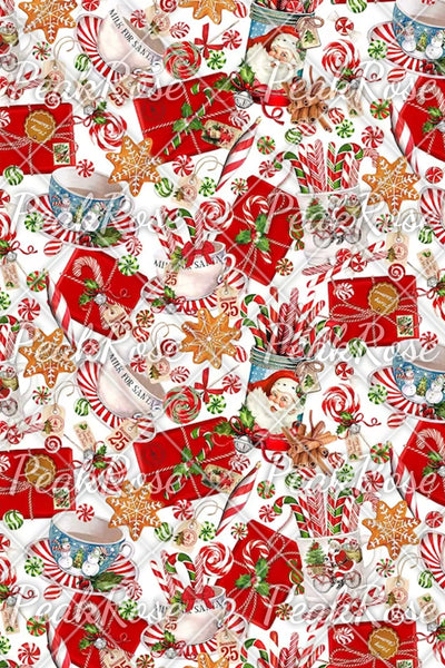 Christmas Candy And Santa Sleeveless Maxi Dress