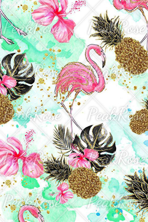 Summer Flamingos Cold Shoulder T-shirt