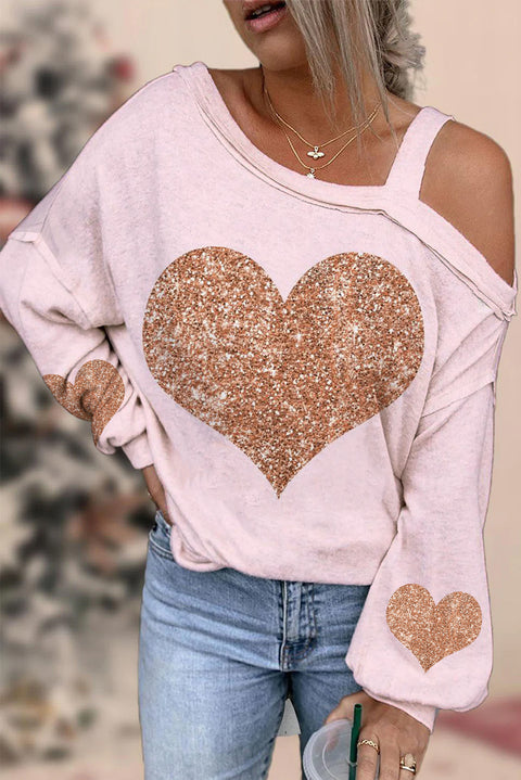 Heart Off-shoulder Blouse