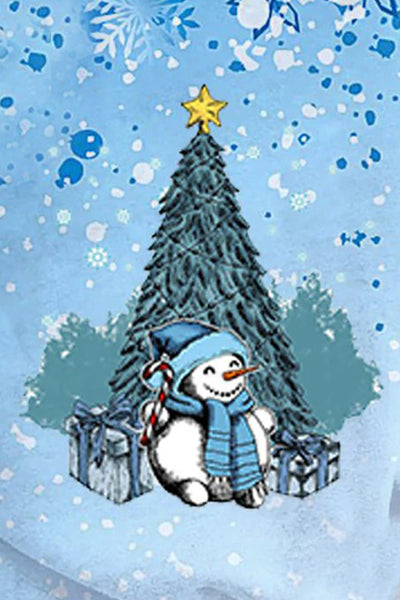 Weihnachts-Schneemann-Tunika mit zwei Taschen