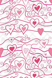 Love Pink Heart-Shaped Print Sleeveless Dress