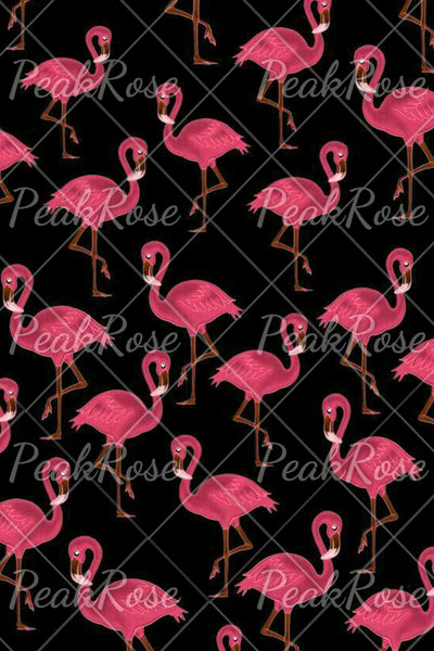Pink Flamingos Black Beach Sleeveless Dress