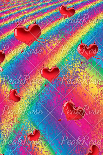 Glitter Rainbow Love Sleeveless Maxi Dress