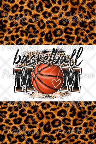 Gift For Basketball Lover Basketball Mom Leopard Print Denim Jeans