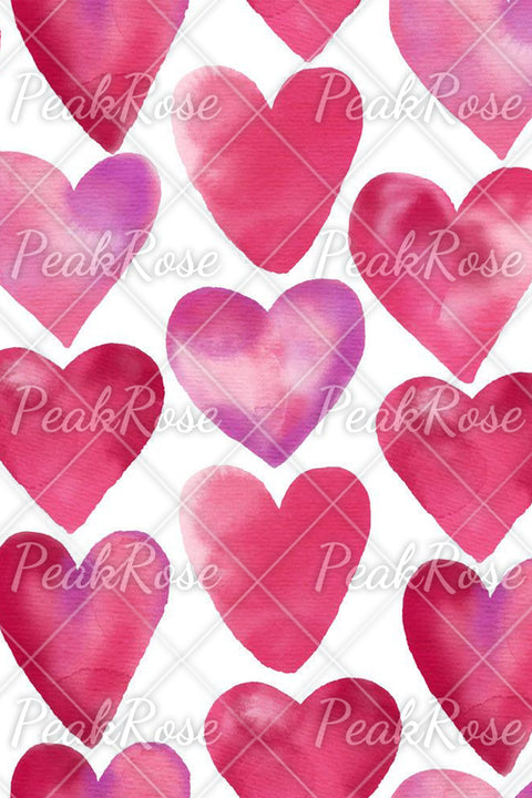 Love Pink Heart-Shaped Print Sleeveless Dress