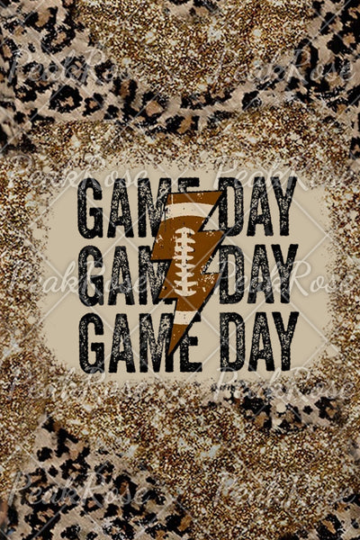 Game Day Football Bleached Print T-shirt