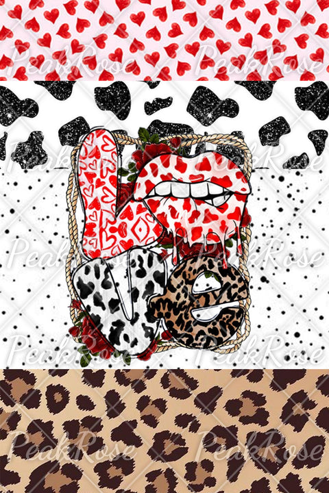 Love Leopard Lips Print Hoodie