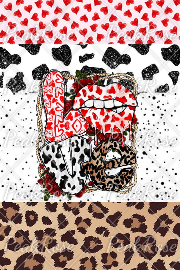 Love Leopard Lips Print Hoodie